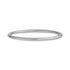 Silver polished solid cuff bangle bracelet for women, 3mm wide with smooth finish