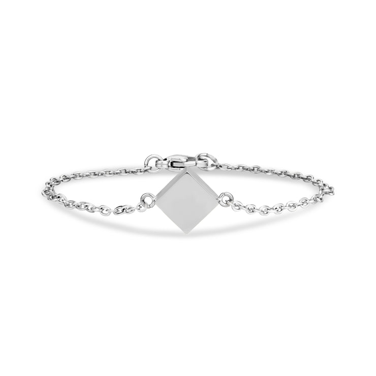 Diamond Square Urn Bracelet - Women Bracelet - The Steel Shop