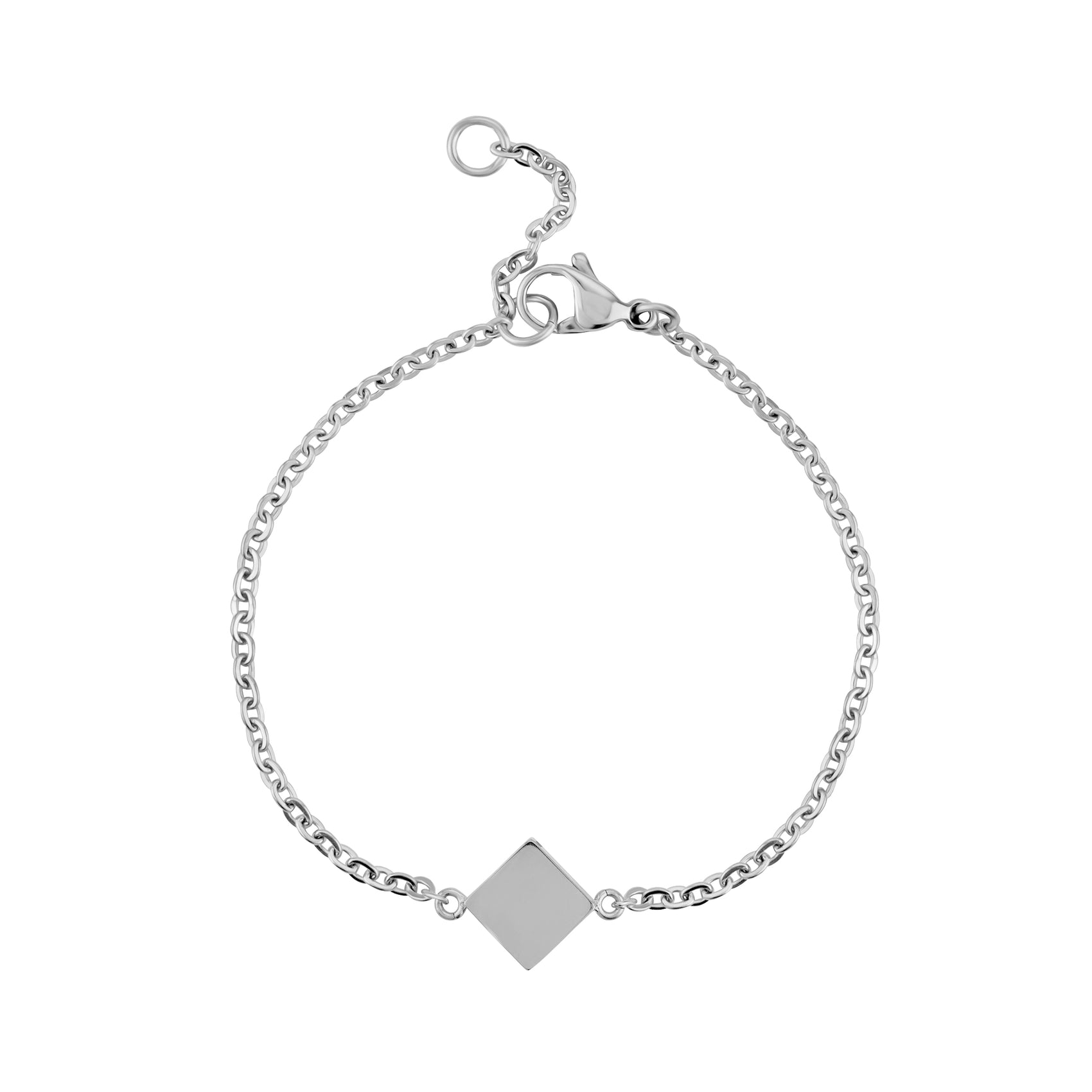 Diamond Square Urn Bracelet - Women Bracelet - The Steel Shop
