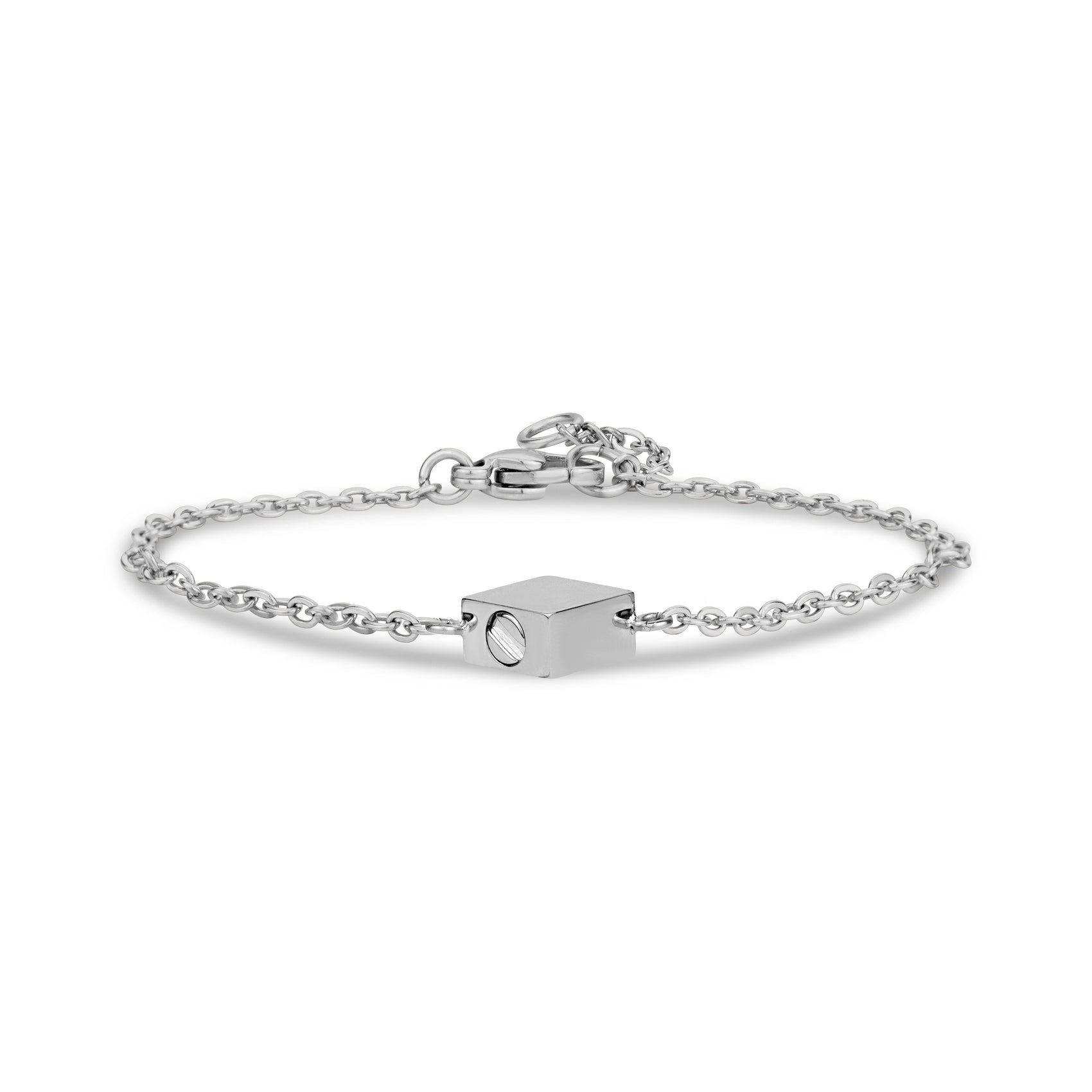 Diamond Square Urn Bracelet - Women Bracelet - The Steel Shop