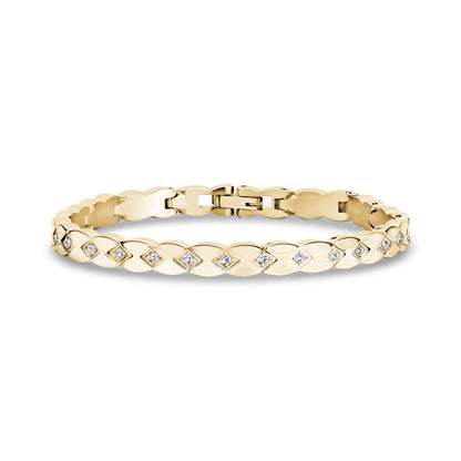 Elegant Stone-Set Link Bracelet - Women Bracelet - The Steel Shop