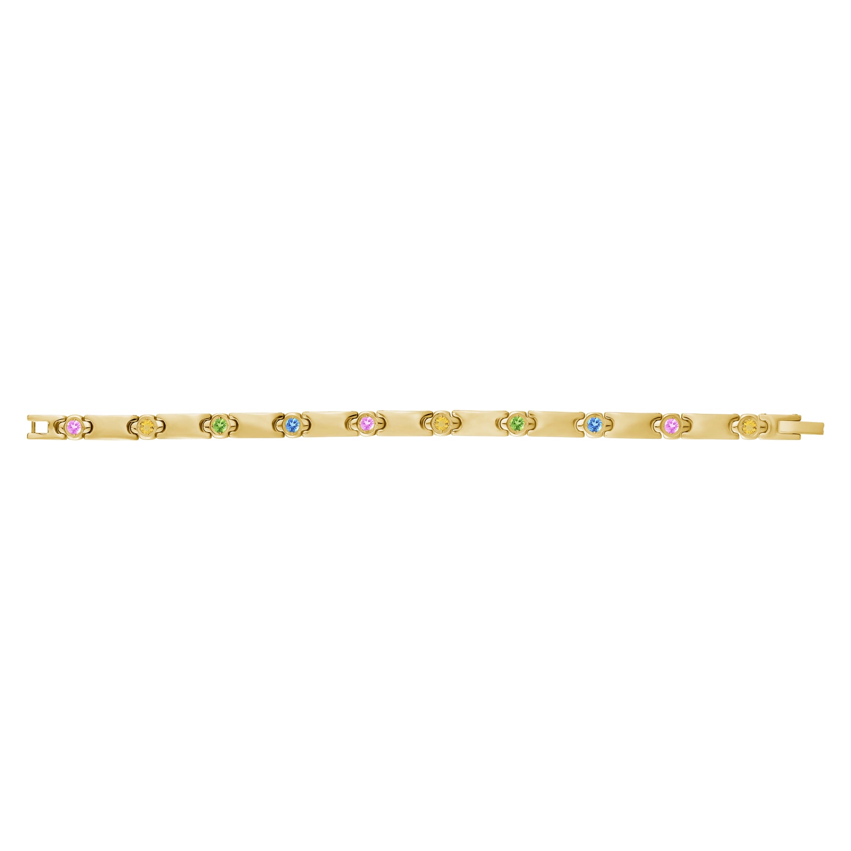 Stone-Set Link Bracelet - Women Bracelet - The Steel Shop