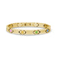 Stone-Set Greek Key Link Bracelet - Women Bracelet - The Steel Shop