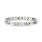Stone-Set Greek Key Link Bracelet - Women Bracelet - The Steel Shop