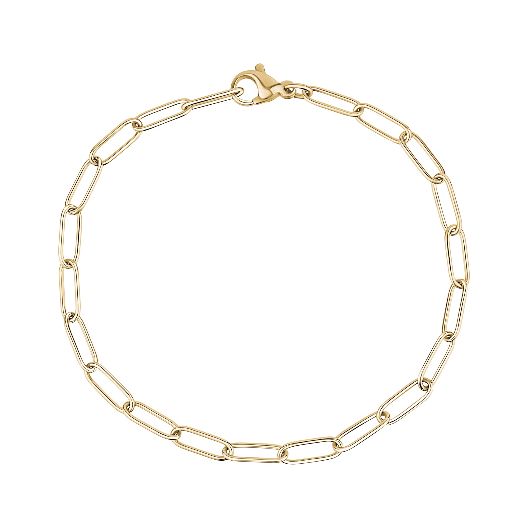 Thin Paper Clip Chain Bracelet - Women Bracelet - The Steel Shop