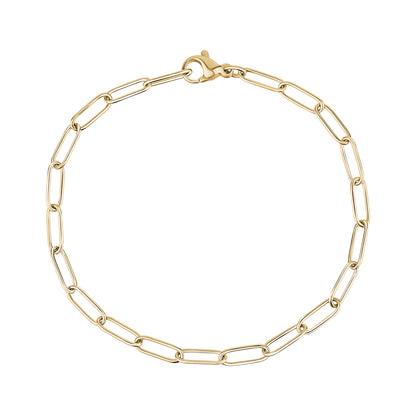 Thin Paper Clip Chain Bracelet - Women Bracelet - The Steel Shop