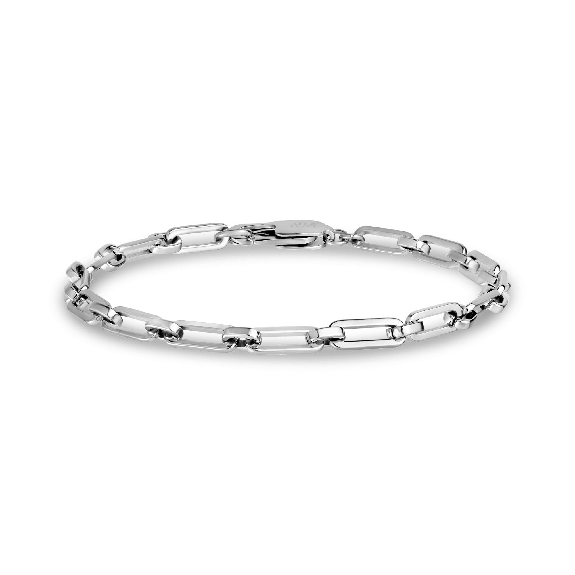 4mm Stainless Steel Modern Paper Clip Chain Bracelet – The Steel Shop