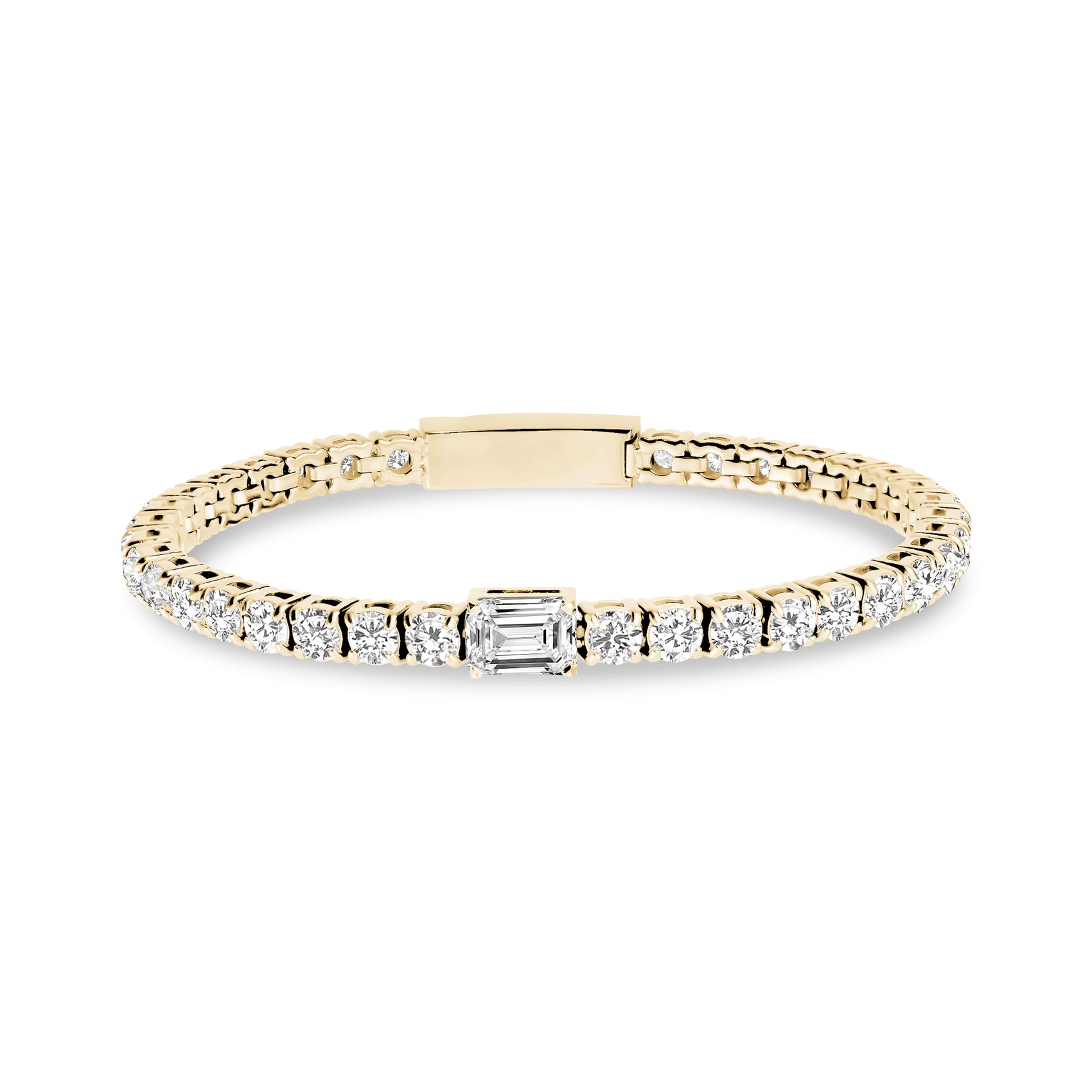 Emerald Accent Tennis Bracelet - Women Bracelet - The Steel Shop
