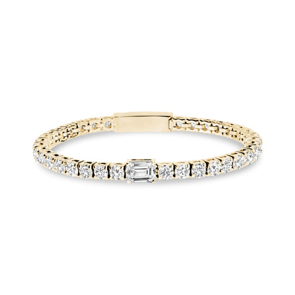 Emerald Accent Tennis Bracelet - Women Bracelet - The Steel Shop