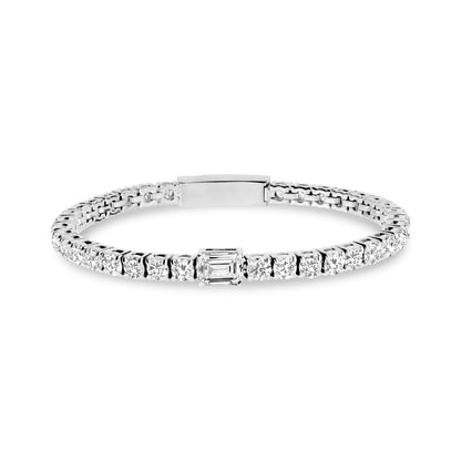 Emerald Accent Tennis Bracelet - Women Bracelet - The Steel Shop