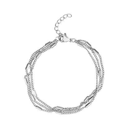 Multi-Chain Tube Bracelet - Women Bracelet - The Steel Shop