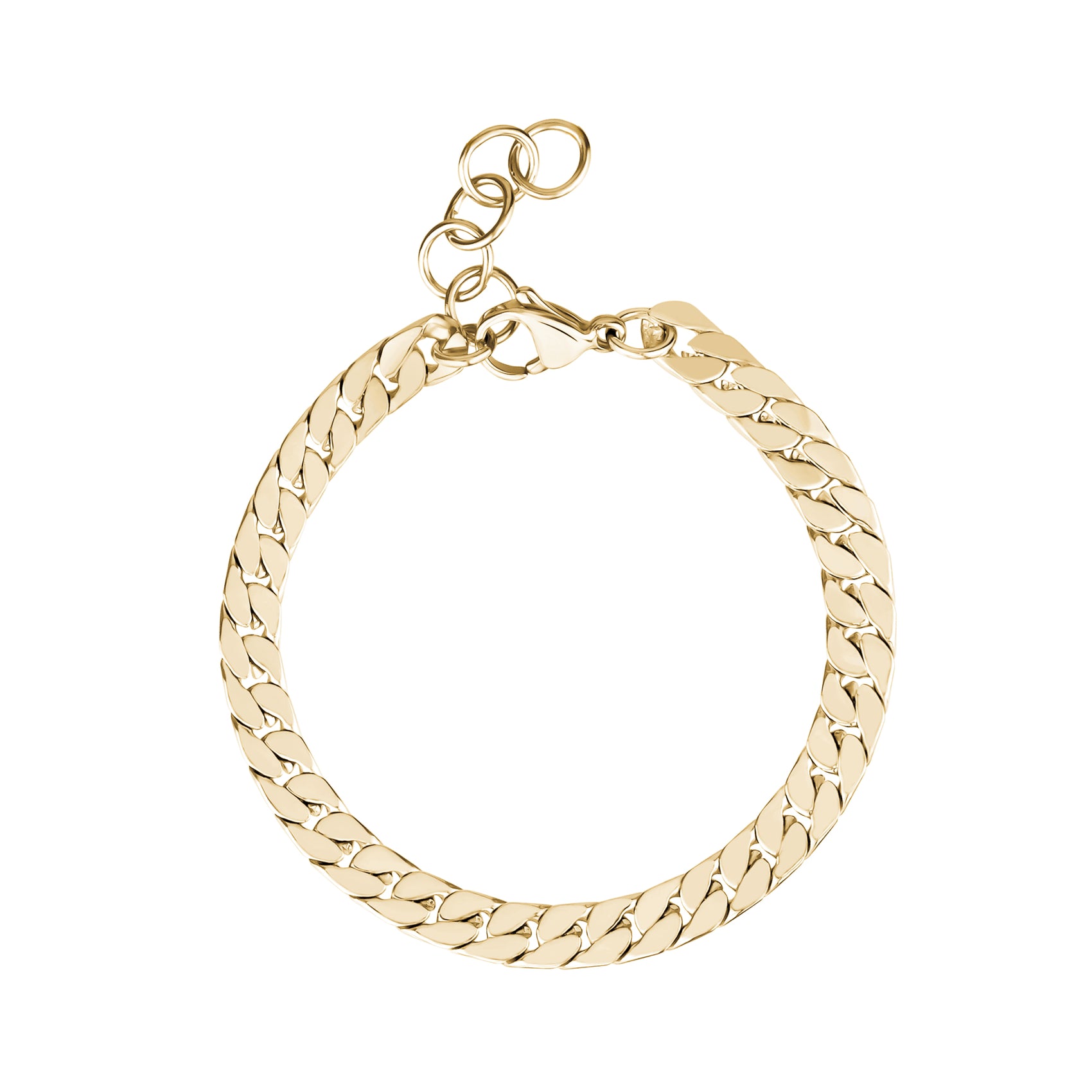 Bold Flat Curb Chain Bracelet - Women Bracelet - The Steel Shop