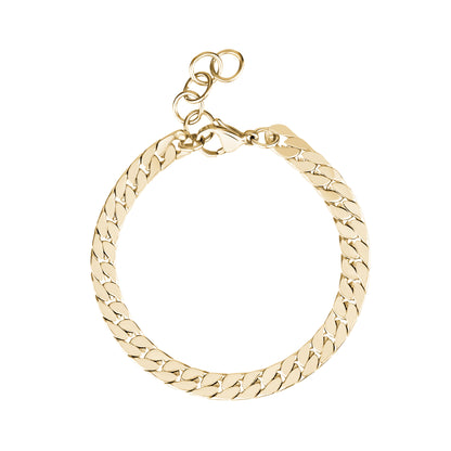 Bold Flat Curb Chain Bracelet - Women Bracelet - The Steel Shop
