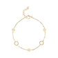 Circle and Disk Chain Bracelet - Women Bracelet - The Steel Shop
