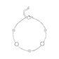 Circle and Disk Chain Bracelet - Women Bracelet - The Steel Shop