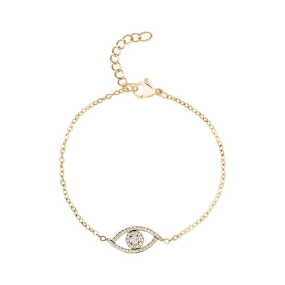 Stone-Set Protective Evil Eye Bracelet - Women Bracelet - The Steel Shop