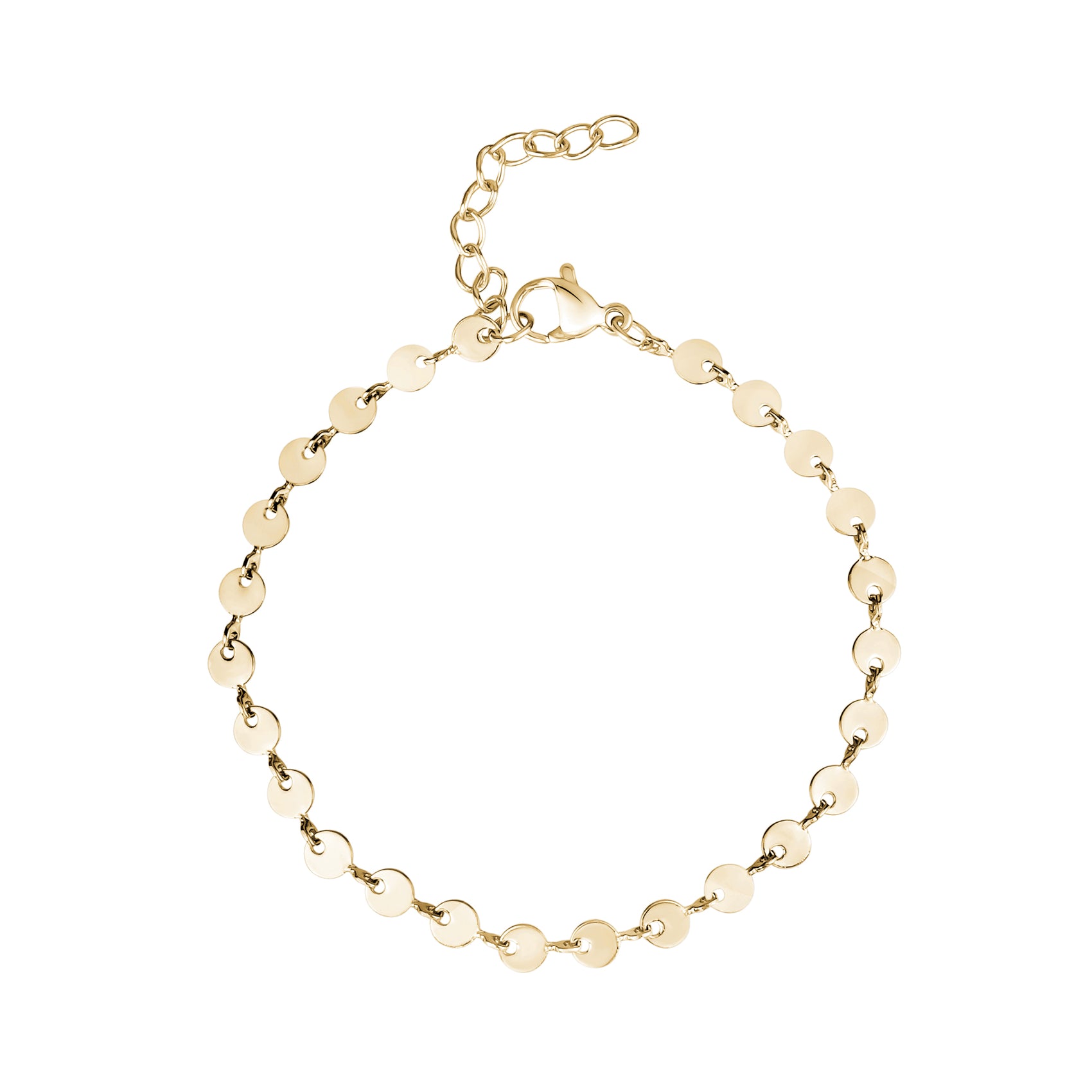 Polished Disc Chain Bracelet - Women Bracelet - The Steel Shop