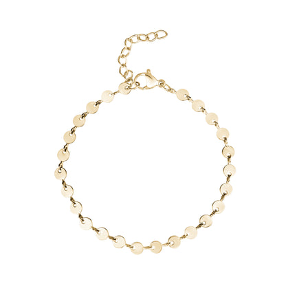Polished Disc Chain Bracelet - Women Bracelet - The Steel Shop