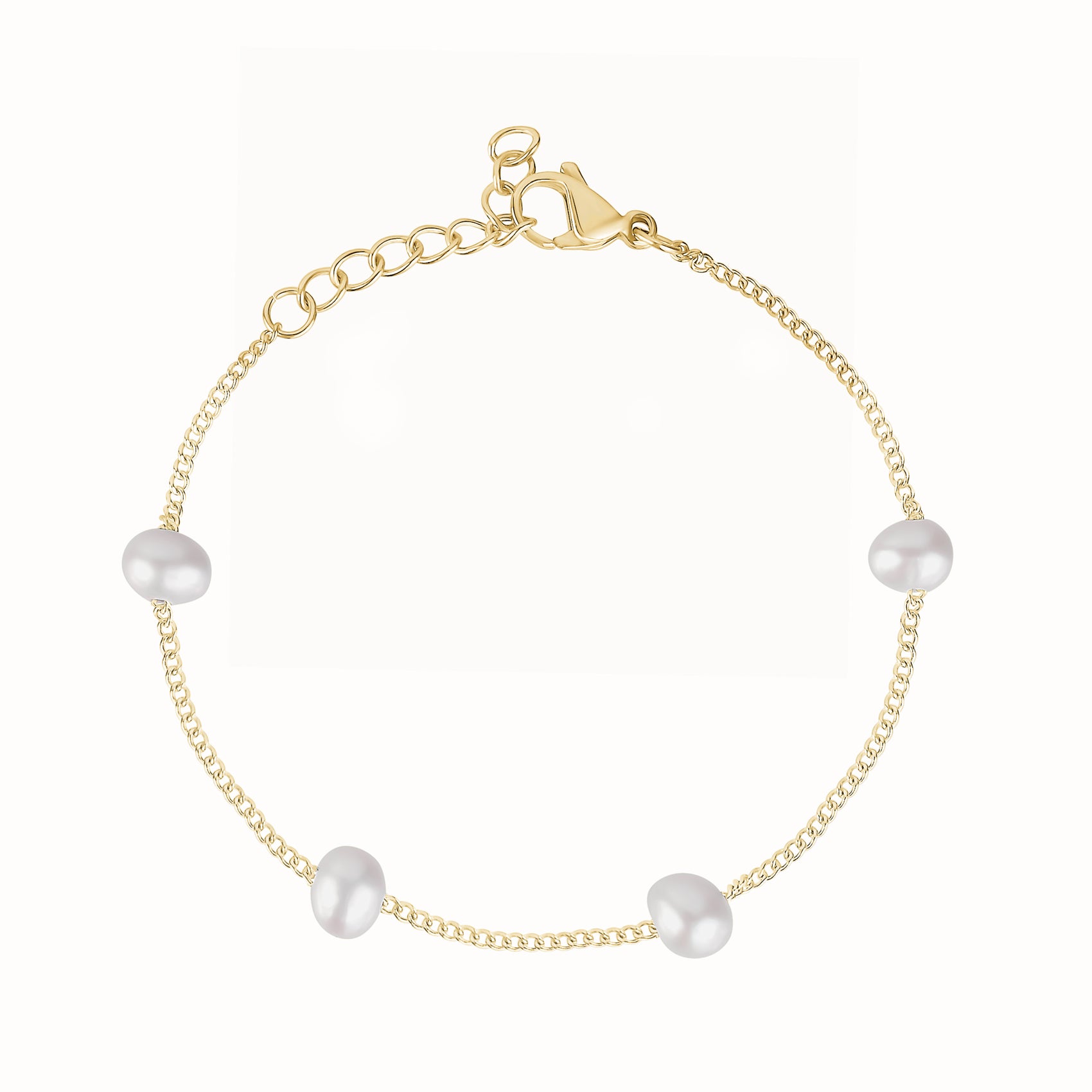 Minimalist Pearl Station Bracelet - Women Bracelet - The Steel Shop