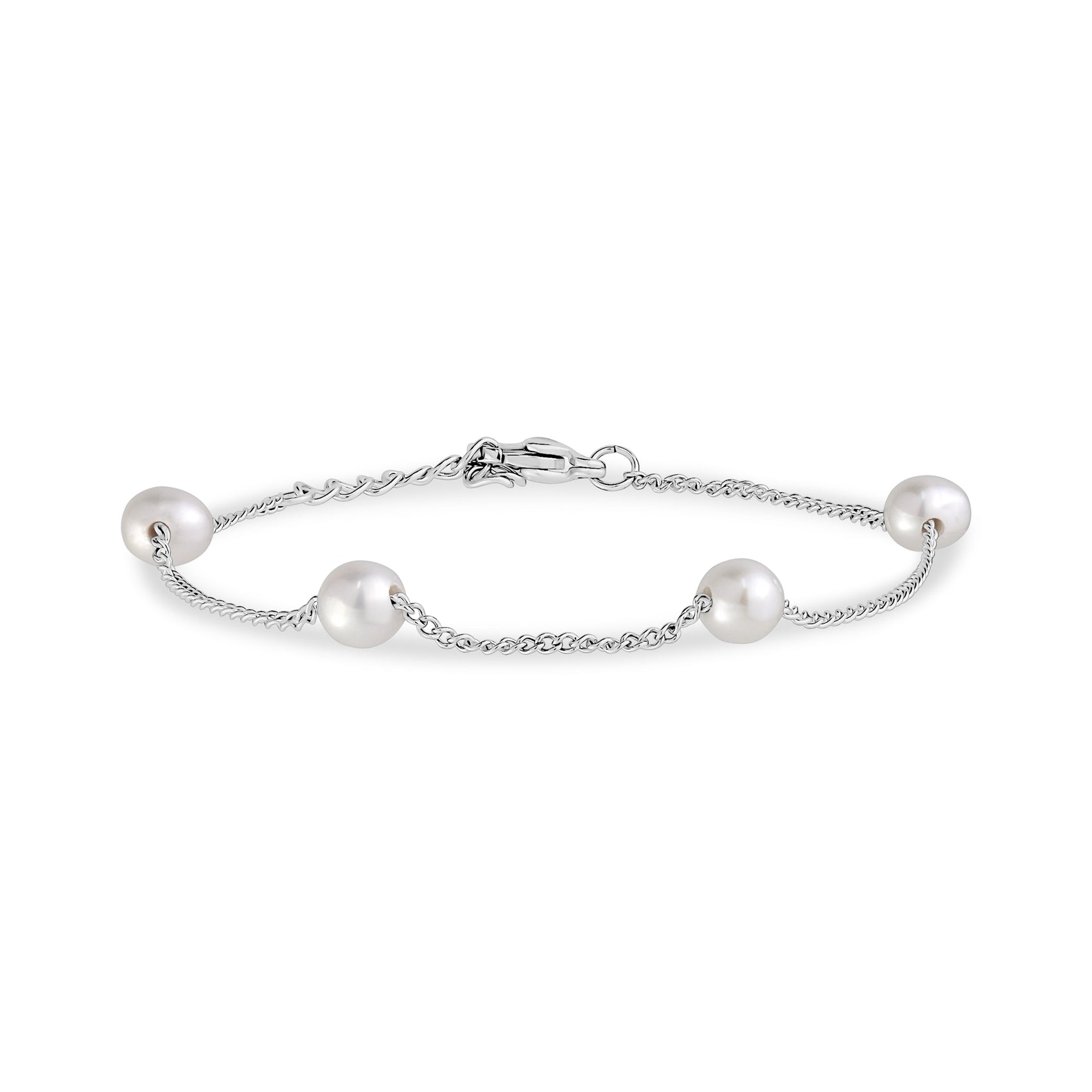 Minimalist Pearl Station Bracelet - Women Bracelet - The Steel Shop