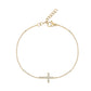 Pavé Side Cross Bracelet - Women Bracelet - The Steel Shop