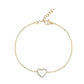 Pavé Open Heart Bracelet - Women Bracelet - The Steel Shop