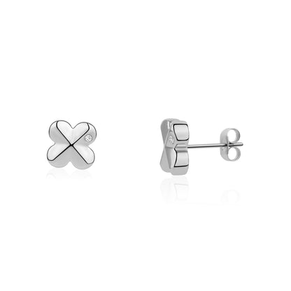 Four-Leaf Clover Stud Earrings - Earrings - The Steel Shop
