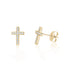 Pavé Cross Studs - Earrings - The Steel Shop