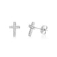 Pavé Cross Studs - Earrings - The Steel Shop