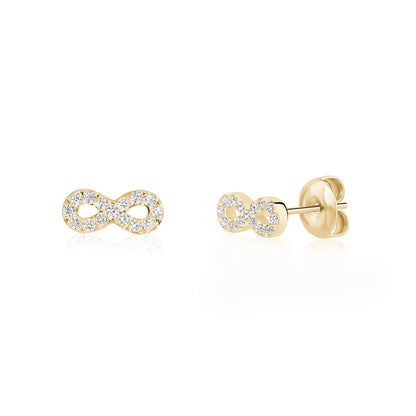 Pavé Infinity Studs - Earrings - The Steel Shop