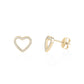 Pavé Open Heart Studs - Earrings - The Steel Shop