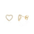 Pavé Open Heart Studs - Earrings - The Steel Shop