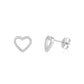 Pavé Open Heart Studs - Earrings - The Steel Shop