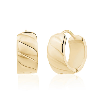 Bold Curve Huggie Hoops - Earrings - The Steel Shop