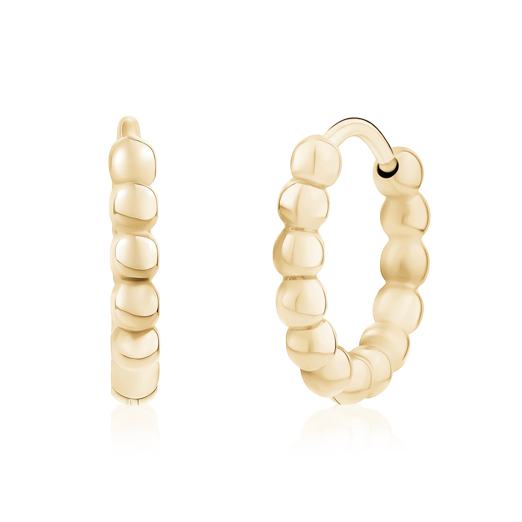 Bubble Link Huggie Earrings - Earrings - The Steel Shop
