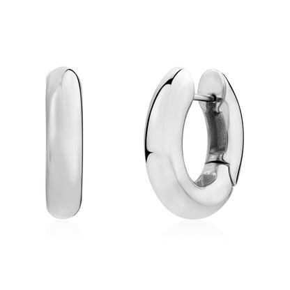 Chunky Huggie Hoops - Earrings - The Steel Shop