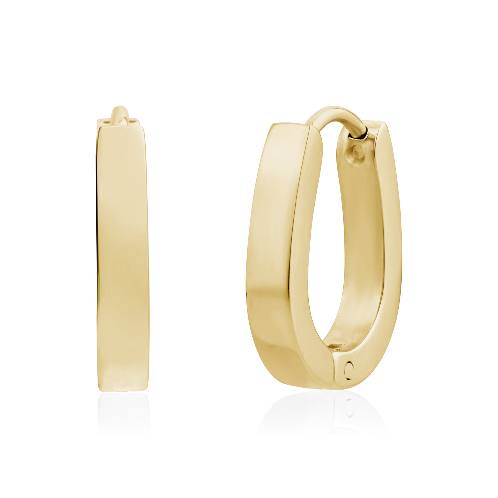 U-Shaped Huggies - Earrings - The Steel Shop