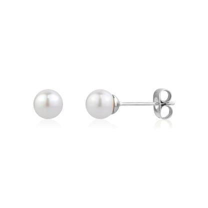 Everyday Pearl Studs | 6MM - Earrings - The Steel Shop