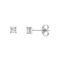 4-Prong Mini Square Stud Earrings - Earrings - The Steel Shop
