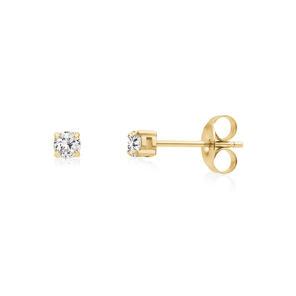 4-Prong Mini Round Stud Earrings - Earrings - The Steel Shop