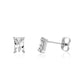 Classic Emerald-Cut Studs - Earrings - The Steel Shop