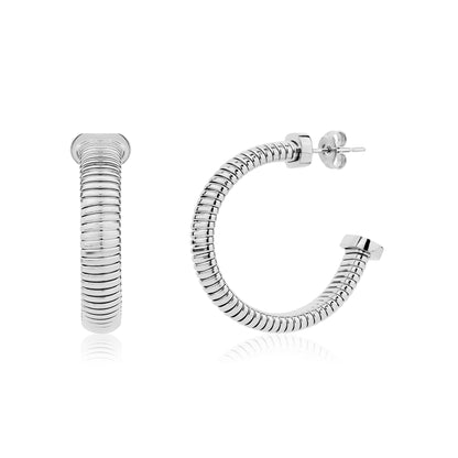 Tubogas Hoop Earrings - Earrings - The Steel Shop
