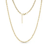 Gold Infinity Twist Necklace with 3mm wide rope chain and 16 inch length plus 2 inch extension