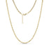 Gold Infinity Twist Necklace with 3mm wide rope chain and 16 inch length plus 2 inch extension