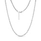 Silver Infinity Twist Necklace with 3mm wide rope chain and 16 inch length plus 2 inch extension
