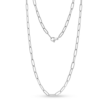 Thin Paper Clip Chain - Women's Necklaces - The Steel Shop