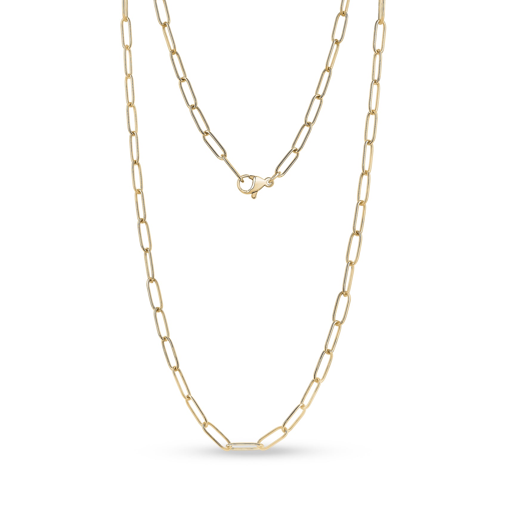 Thin Paper Clip Chain - Women's Necklaces - The Steel Shop