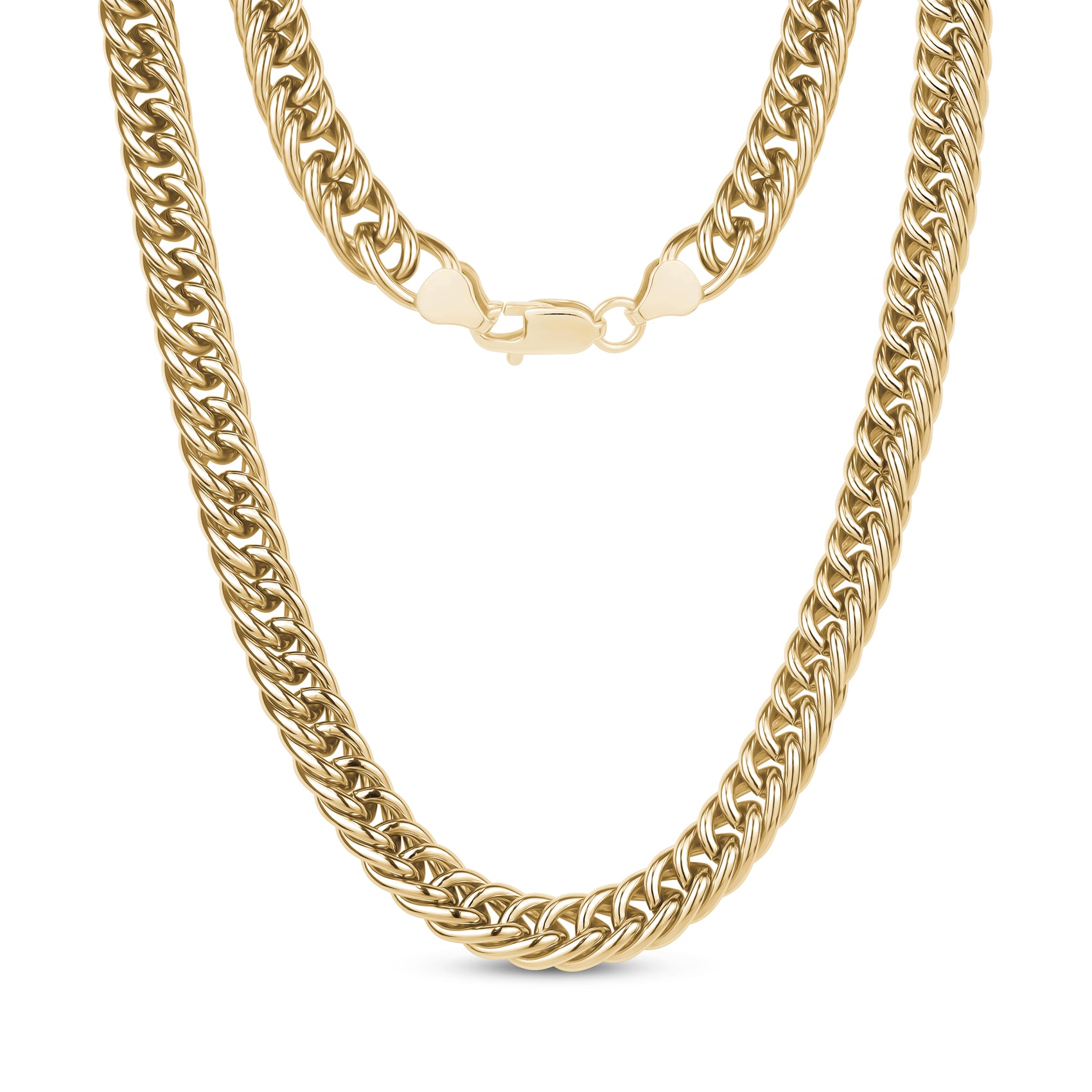 Double Curb Necklace - Women's Necklaces - The Steel Shop