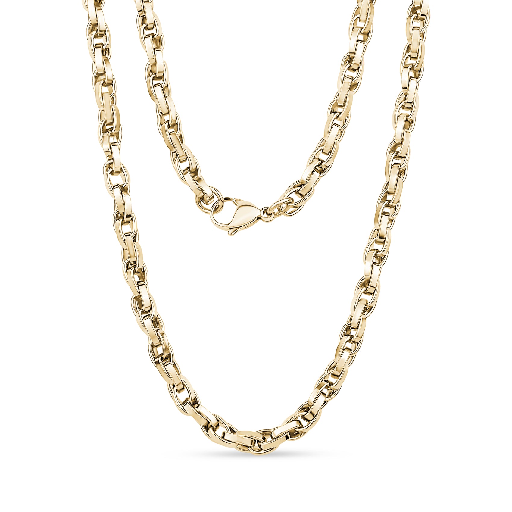 Twist Oval Link Chain - Women's Necklaces - The Steel Shop