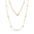 Minimalist Pearl Station Necklace - Women&